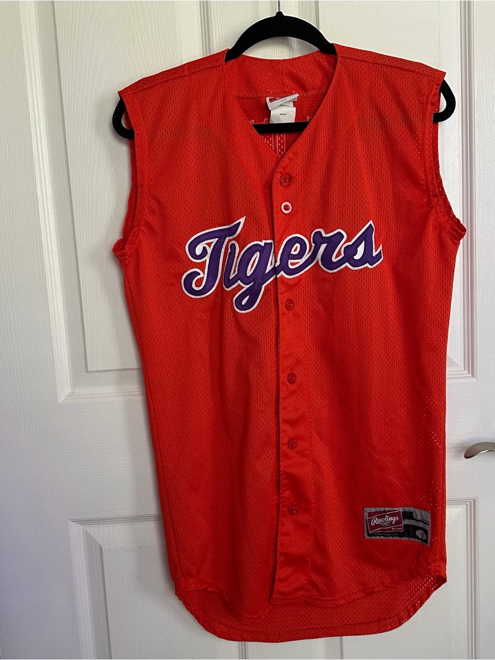 Clemson Tigers Sleeveless Baseball Jersey Men’s Small Rawlings